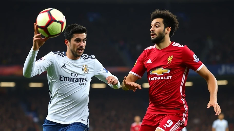 Ảnh Lewandowski và Salah trên sân cỏ