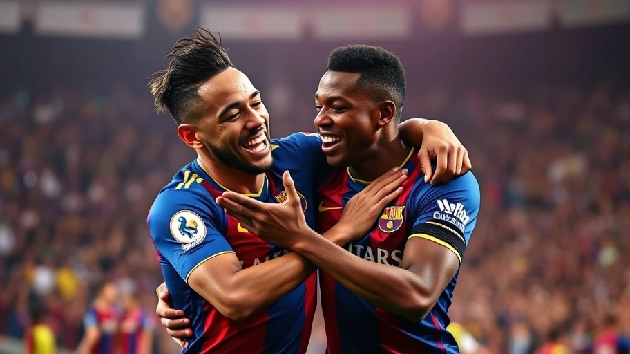 Ảnh Neymar và Mbappé đang ăn mừng
