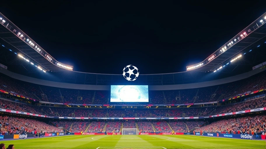 Ảnh sân vận động trước trận đấu Champions League tối nay