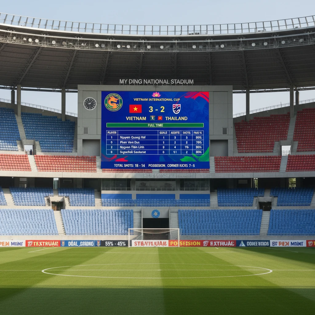 Bảng số liệu thống kê kết quả trận đấu siêu kinh điển.