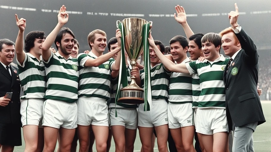 Celtic ăn mừng chiến thắng năm 1967.