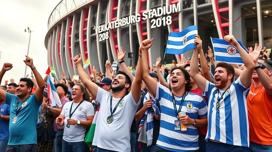 Cổ động viên Ai Cập và Uruguay tại World Cup 2018