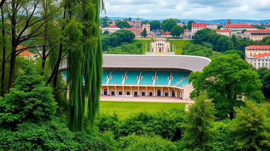 Estádio Nacional Lisbon, nơi trận chung kết diễn ra.