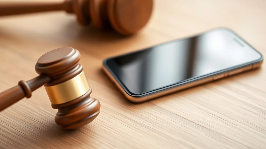 Gavel và điện thoại tượng trưng cho vấn đề pháp lý