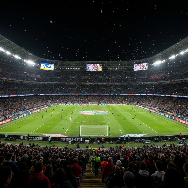 Hình ảnh các quảng cáo tài trợ tại sân vận động