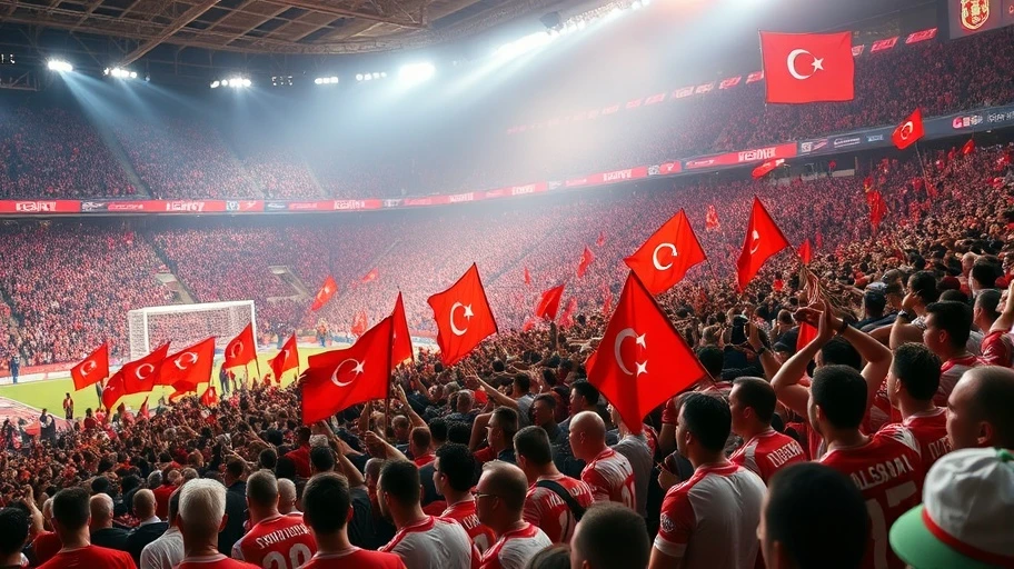 Hình ảnh CĐV Galatasaray cuồng nhiệt trên khán đài.