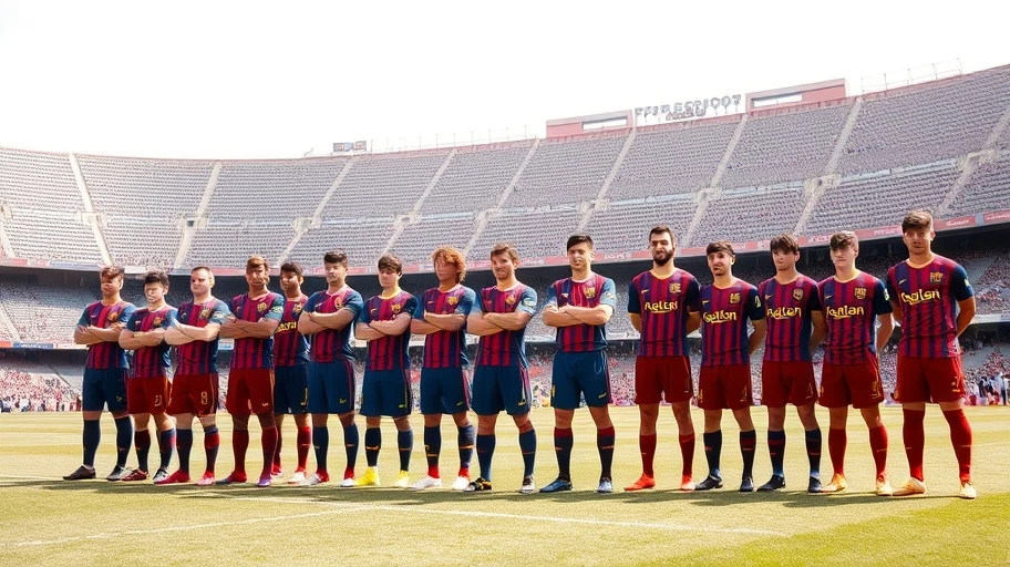 Hình ảnh đội hình lịch sử của Barcelona