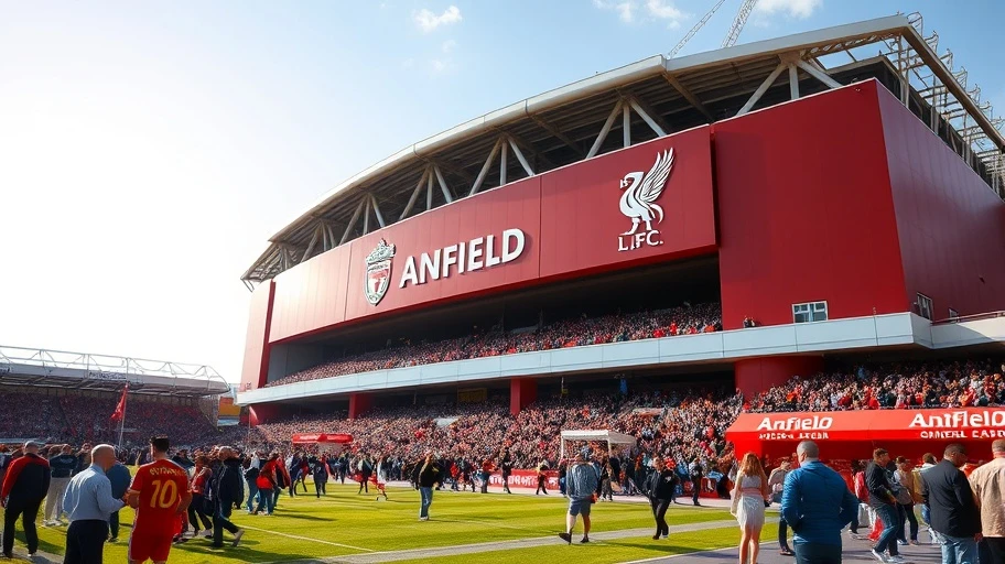 Hình ảnh sân Anfield của Liverpool