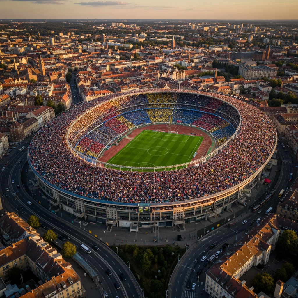 Hình ảnh sân vận động UEFA Champions League vòng 8 đội 2025