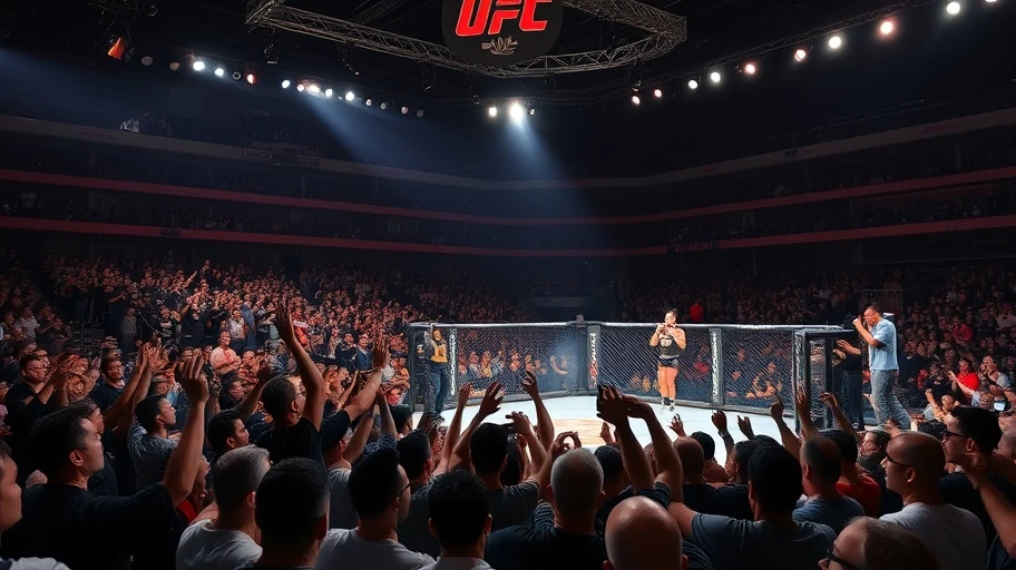 Hình ảnh sự kiện UFC với đám đông tại đấu trường thể thao.