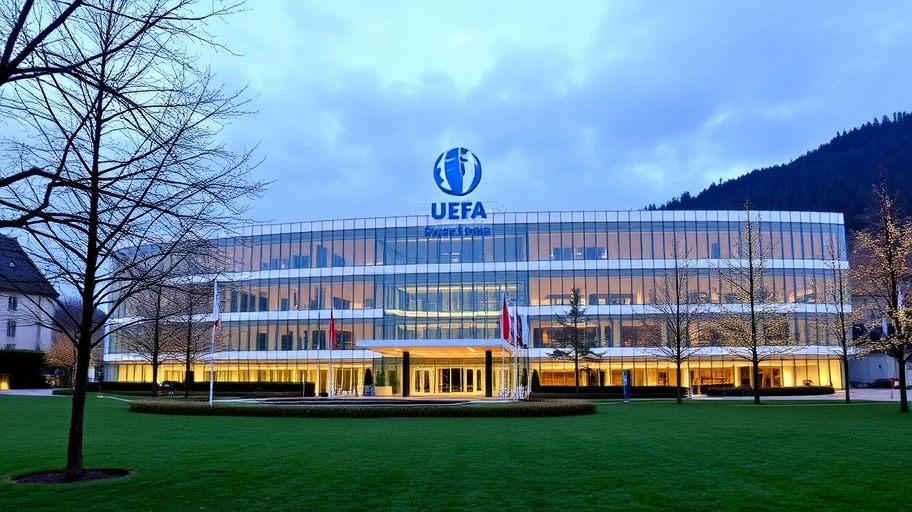 Hình ảnh trụ sở UEFA tại Nyon, Thụy Sĩ.