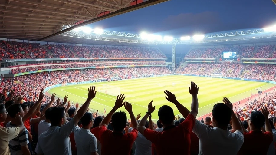 Hình fan bóng đá vẫy tay chia tay cầu thủ Barca năm 2023.
