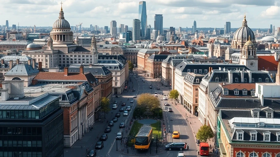 Khung cảnh London sôi động với các cảnh quan nổi bật.