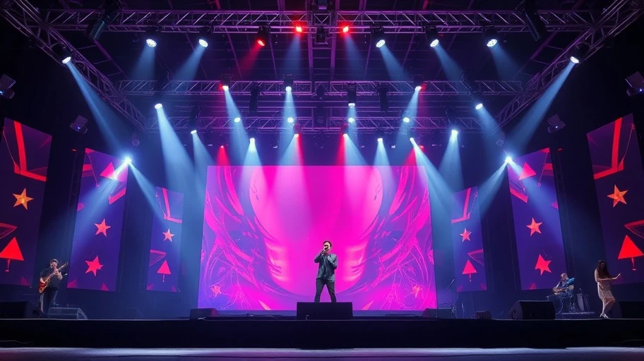 Sân khấu biểu diễn của siêu sao âm nhạc