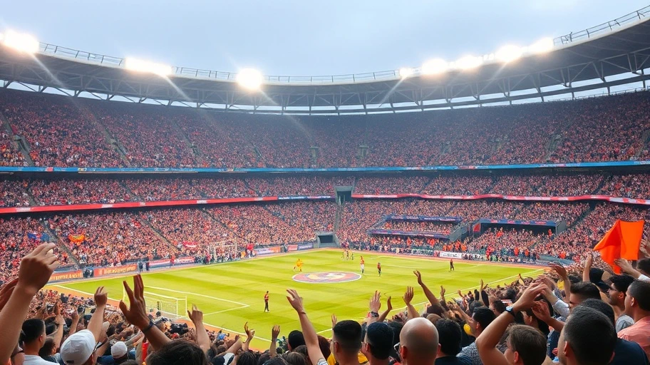 Sân vận động đông đúc khán giả tại Champions League