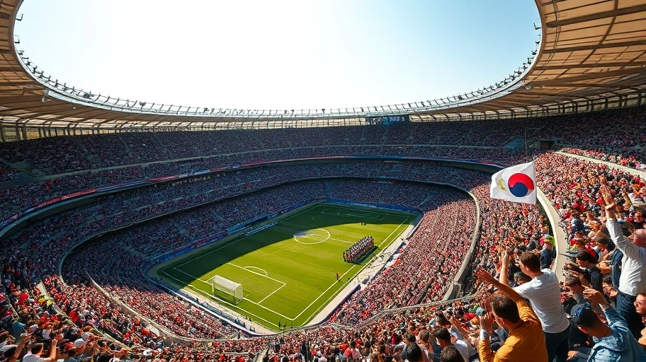 Sân vận động Ligue 1 Pháp với khán đài đầy người hâm mộ