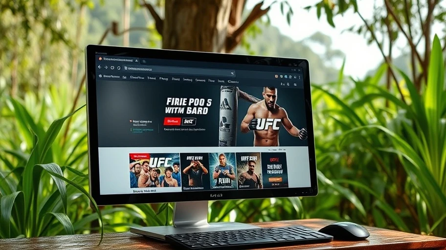 Trang chủ UFC trên màn hình máy tính
