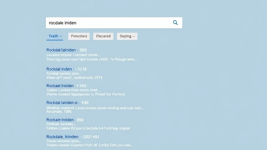 Trang tìm kiếm Google hiển thị kết quả bóng đá Rockdale Ilinden