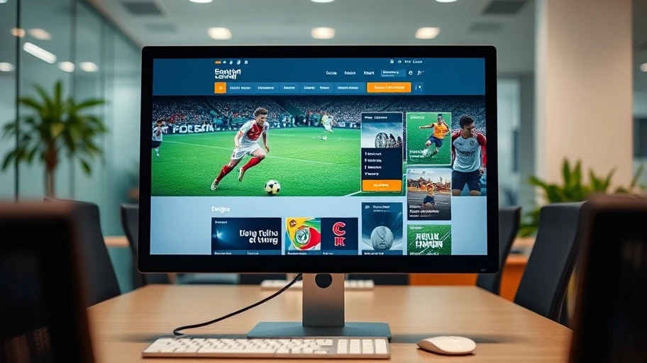 Trang web chính thức hiển thị kết quả bóng đá.